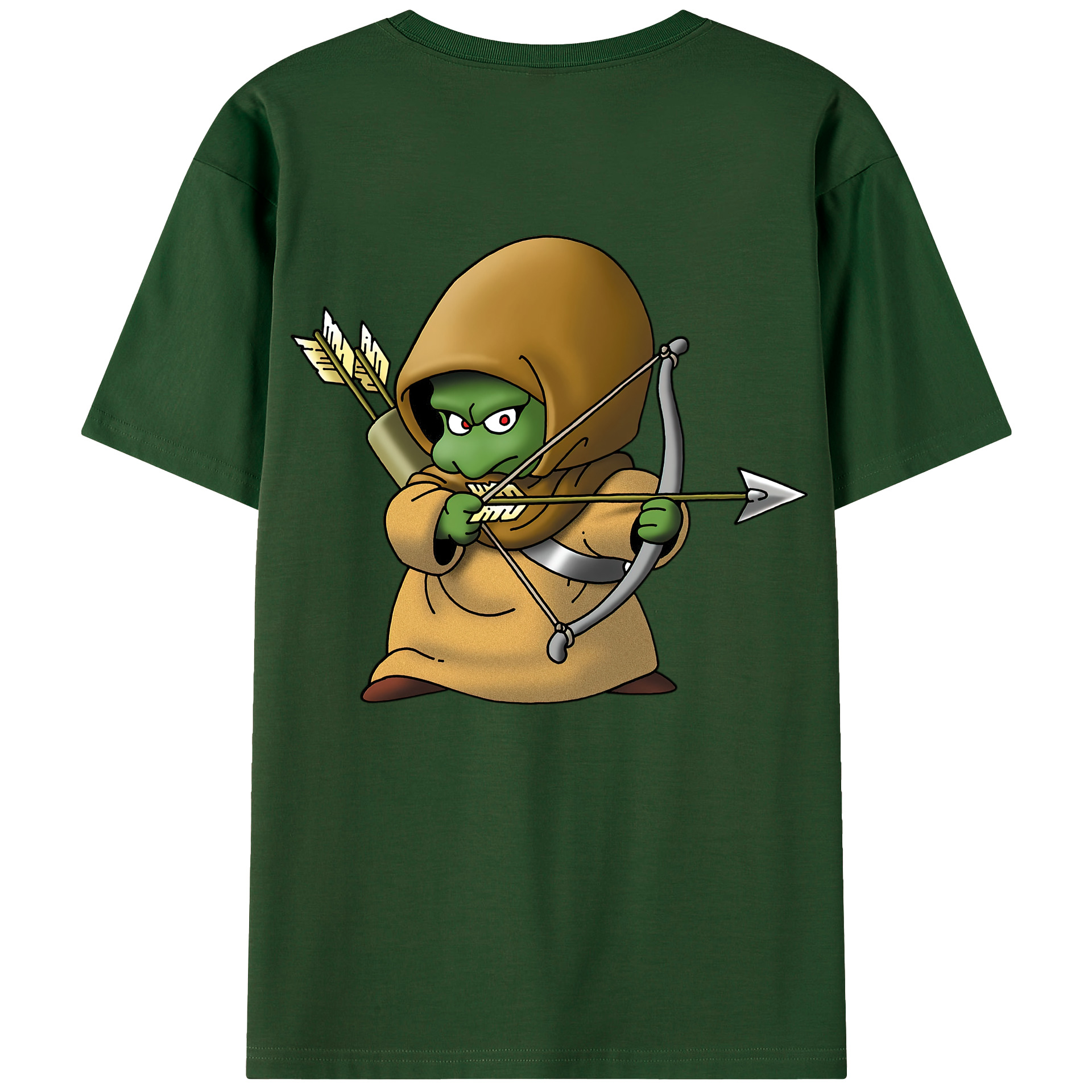 （画像用） ドラゴンクエスト Doragon Kuesuto Dragon Quest 綿100％半袖Tシャツ（背面プリント）
